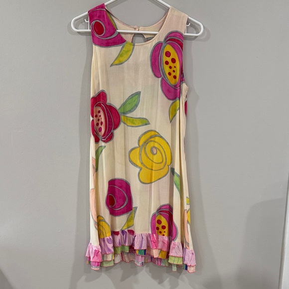 Jams World Other - Vintage Jams World Kids Dress with Pink and Yellow Floral Design